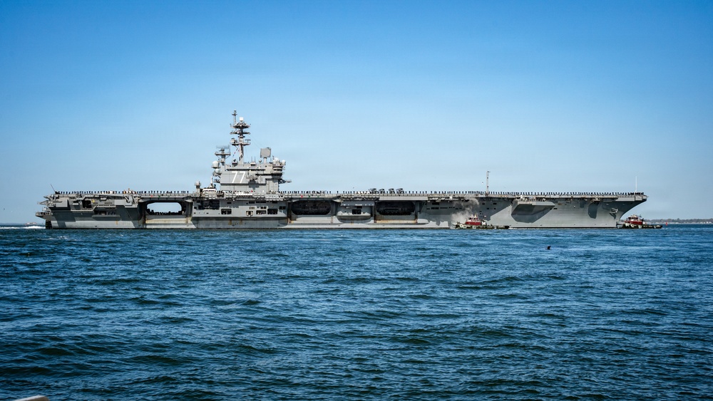 USS George H.W. Bush (CVN 77) Departs Naval Station Norfolk