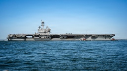 USS George H.W. Bush (CVN 77) Departs Naval Station Norfolk