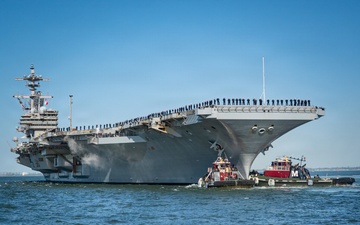 USS George H.W. Bush (CVN 77) Departs Naval Station Norfolk