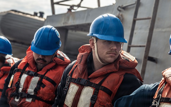 USS Bainbridge Conducts Replenishment-at-Sea with USNS William McLean