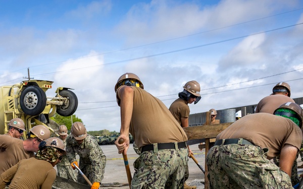 NMCB 133 Builds a Storage Facility
