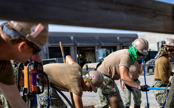 NMCB 133 Builds a Storage Facility