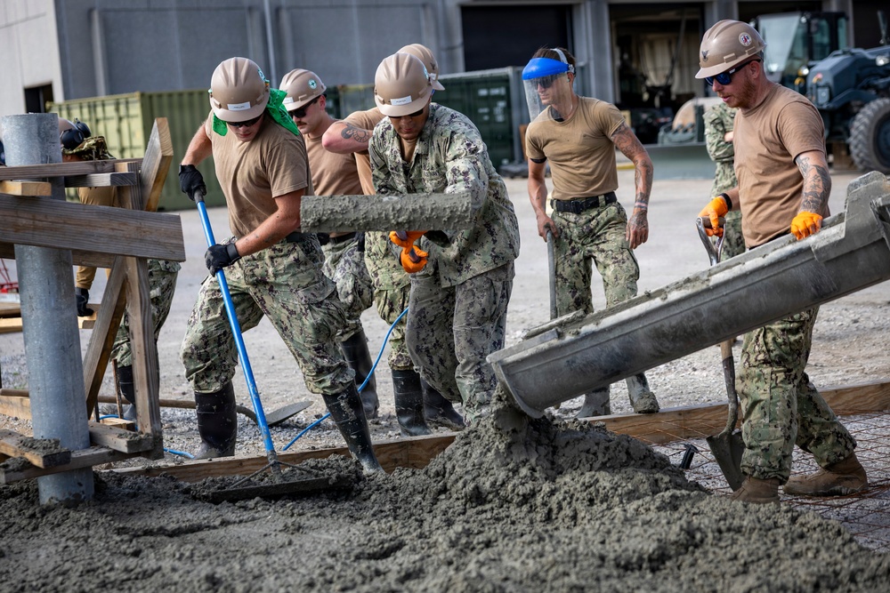 NMCB 133 Builds a Storage Facility