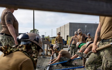 NMCB 133 Builds a Storage Facility