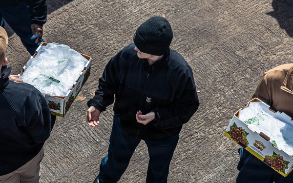 USS Bainbridge Conducts a Replenishment-at-Sea with USNS William McLean