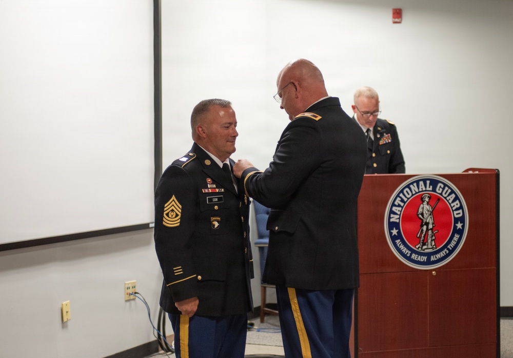 Command Sgt. Maj. Michael L. Cook Retirement Ceremony