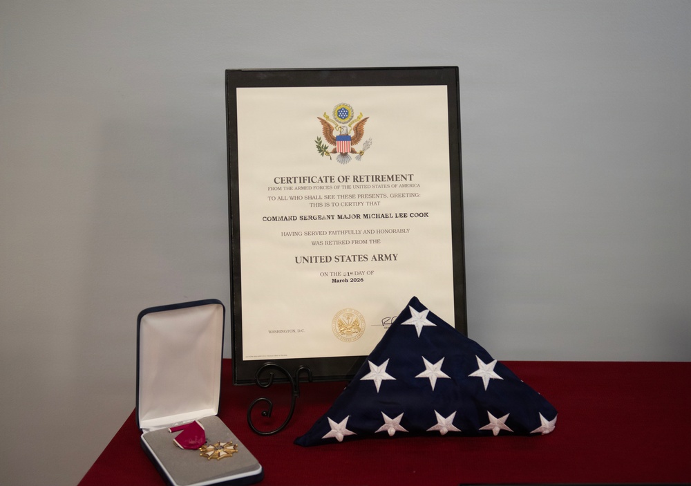 Command Sgt. Maj. Michael L. Cook Retirement Ceremony