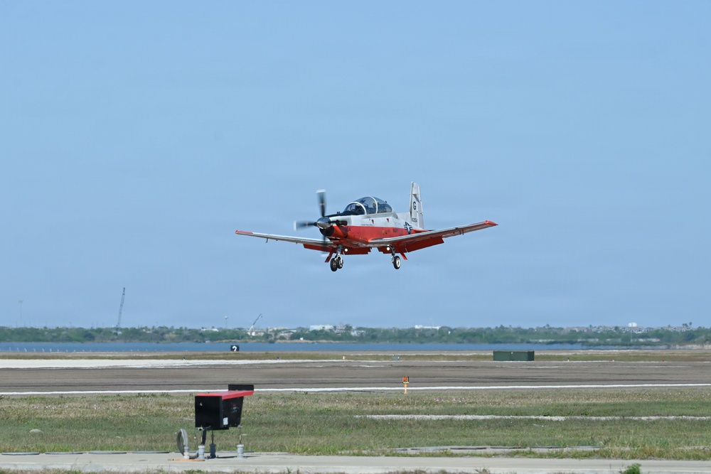 T-6 Prepares for Landing