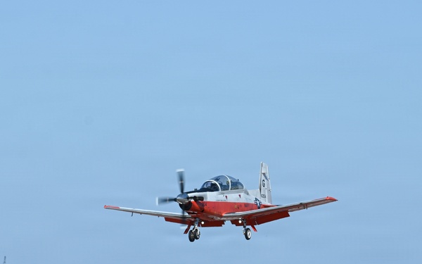 T-6 Prepares for Landing