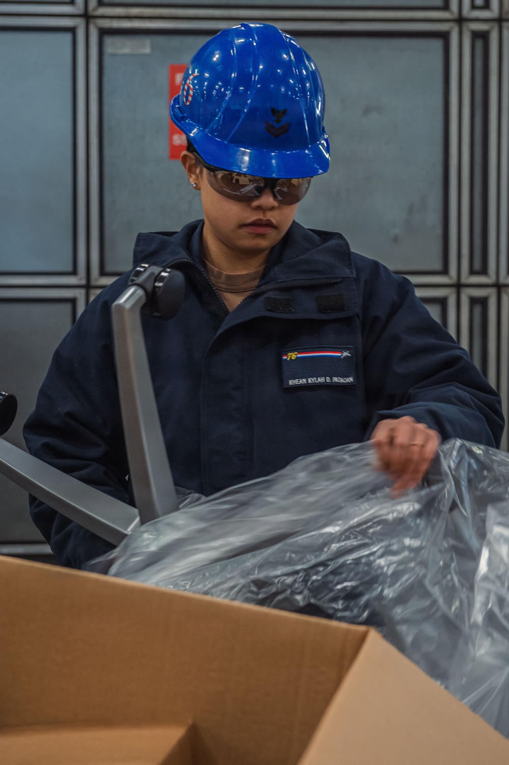 Ronald Reagan Sailors Re-supply Equipment