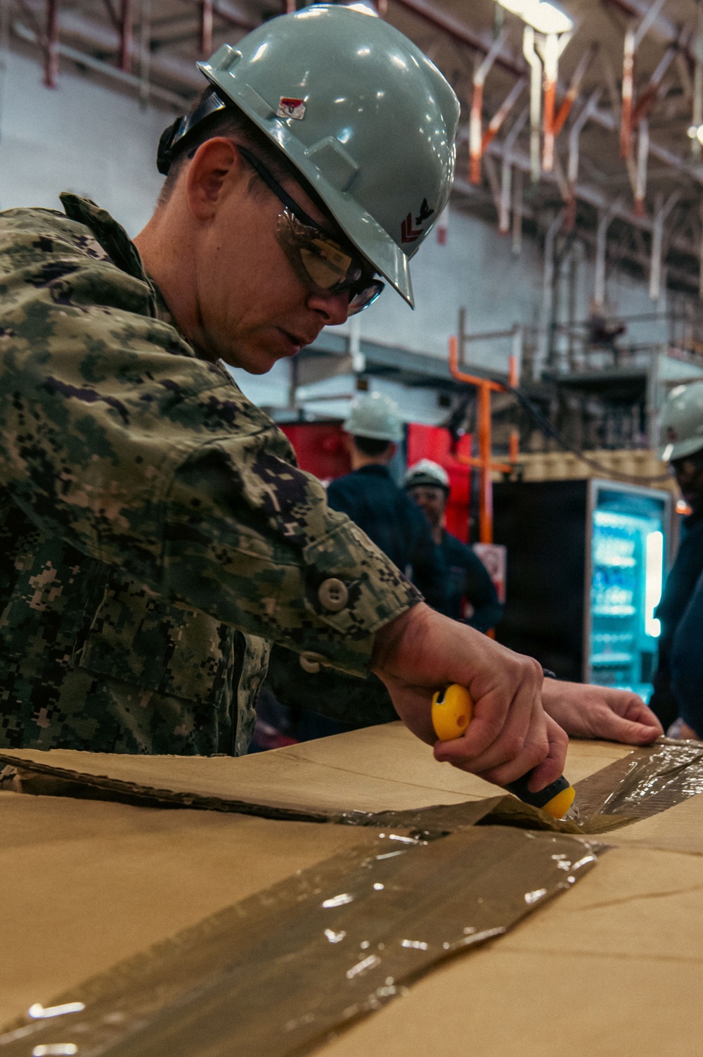 Ronald Reagan Sailors Re-supply Equipment