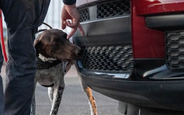 Phoenix Police Department Canines Support 161st Air Refueling Wing Vehicle Inspections