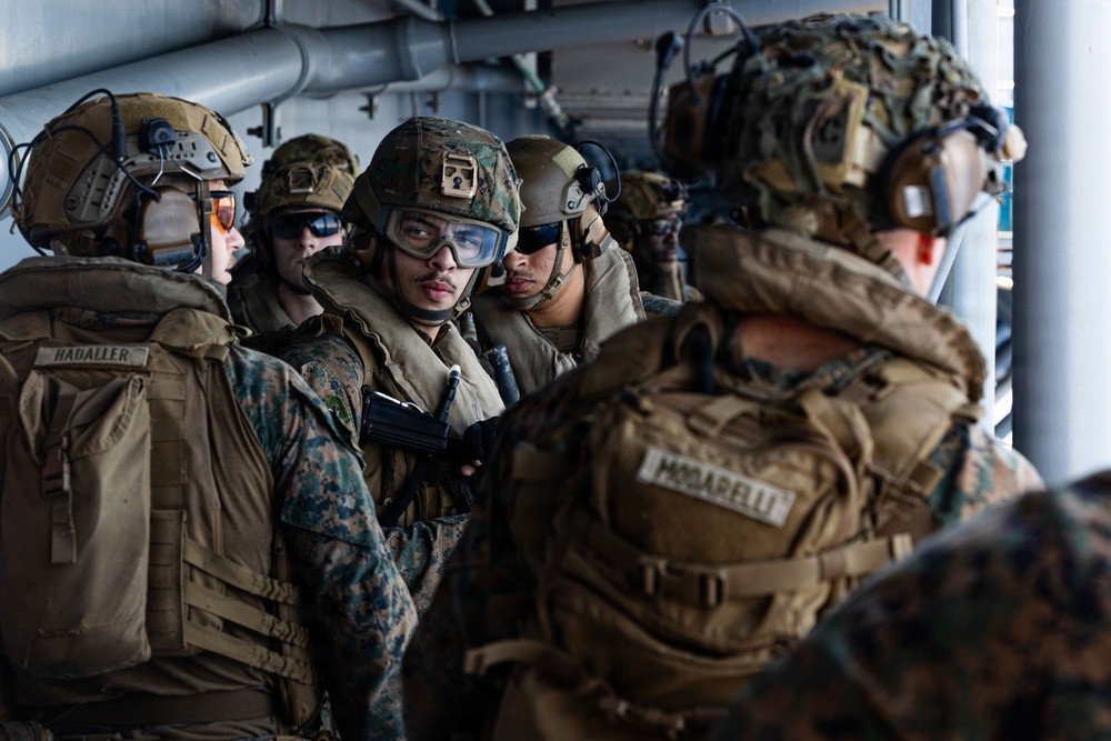 U.S. Marines conduct live-fire exercise during Operation Epic Fury