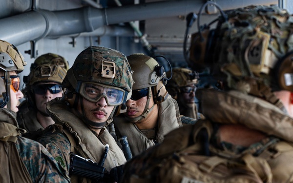 U.S. Marines conduct live-fire exercise during Operation Epic Fury