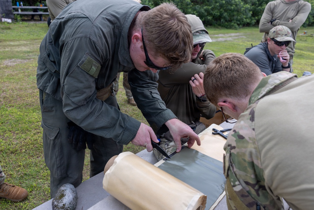 Camp Blaz Marines and 36th Civil Engineer Squadron Airmen Execute Joint EOD Range