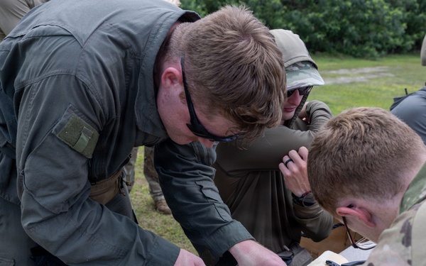 Camp Blaz Marines and 36th Civil Engineer Squadron Airmen Execute Joint EOD Range