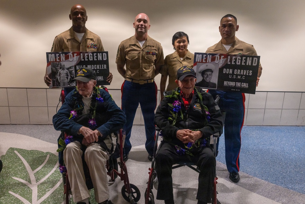 Marines welcome WWII Veterans to Guam