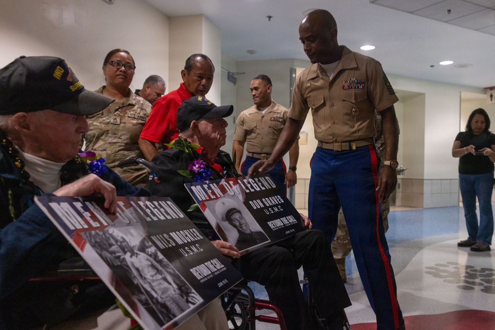 Marines welcome WWII Veterans to Guam
