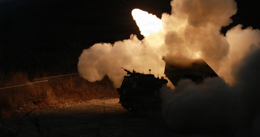 1-38 Field Artillery Regiment conducts combined joint live fire exercise with ROK Army and U.S. Marine Corps