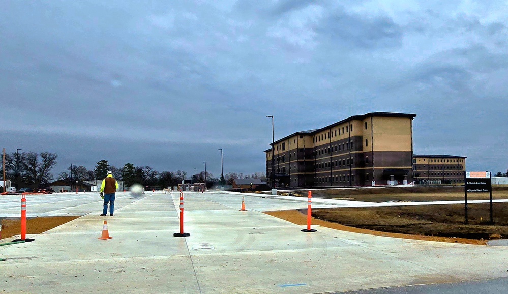 March 2026 construction operations for East Barracks Project at Fort McCoy