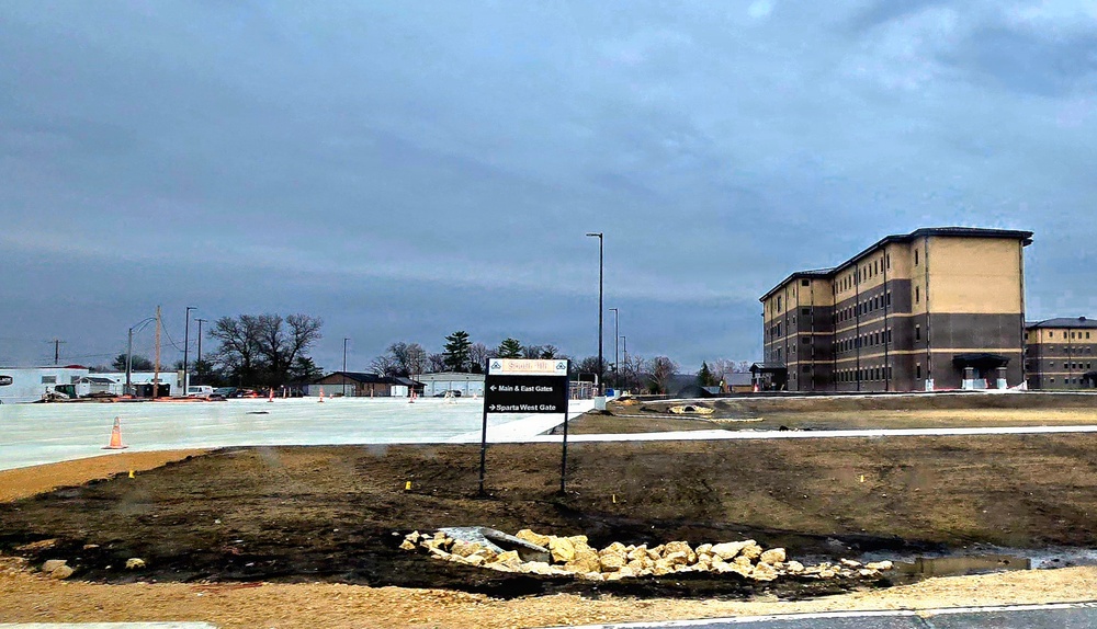 March 2026 construction operations for East Barracks Project at Fort McCoy