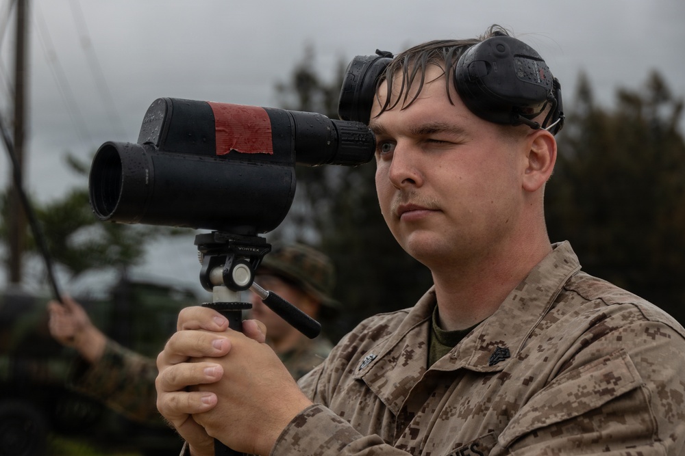 U.S. Marines compete in the Okinawa Intramural Marksmanship Competition at Camp Hansen