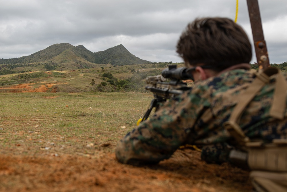 U.S. Marines compete in the Okinawa Intramural Marksmanship Competition at Camp Hansen