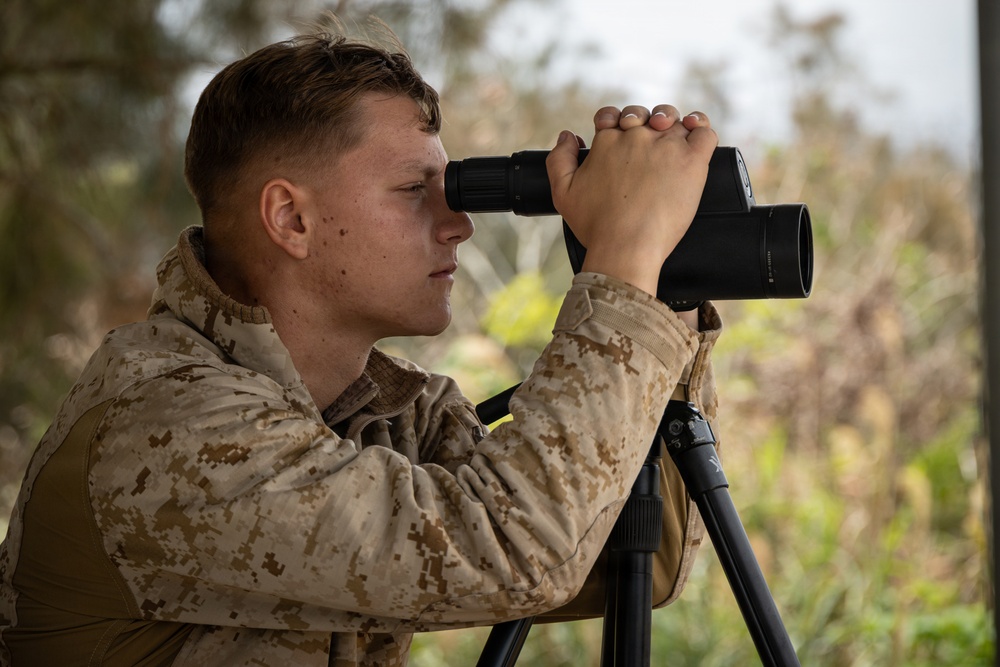 U.S. Marines compete in the Okinawa Intramural Marksmanship Competition at Camp Hansen