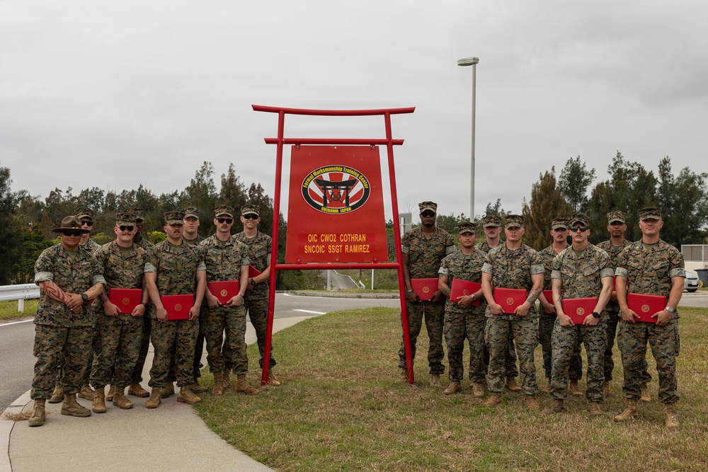 U.S. Marines compete in the Okinawa Intramural Marksmanship Competition at Camp Hansen