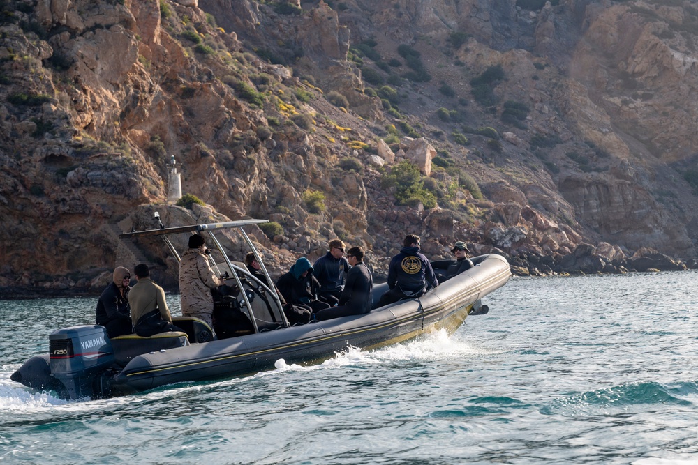 Underwater Construction Team 1 conducts bilateral diving operations in Cartagena, Spain