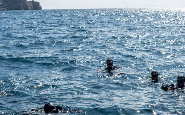 Underwater Construction Team 1 conducts bilateral diving operations in Cartagena, Spain