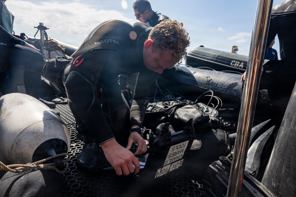 Underwater Construction Team 1 conducts bilateral diving operations in Cartagena, Spain