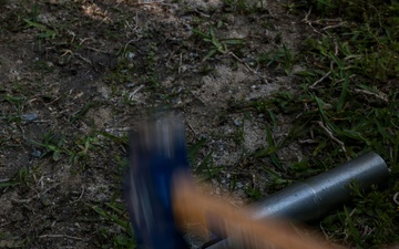 5th Air Naval Gunfire Liaison Company Marines conduct dry close air support training