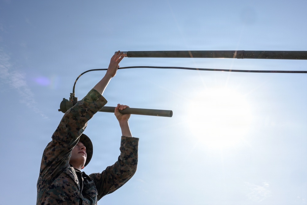 5th Air Naval Gunfire Liaison Company Marines conduct dry close air support training