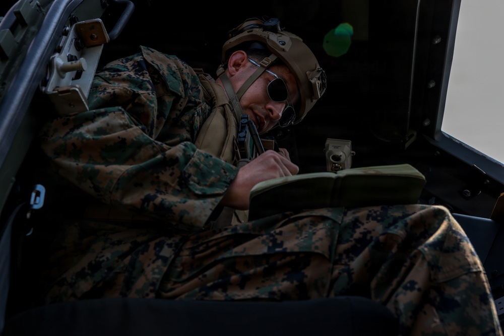 5th Air Naval Gunfire Liaison Company Marines conduct dry close air support training