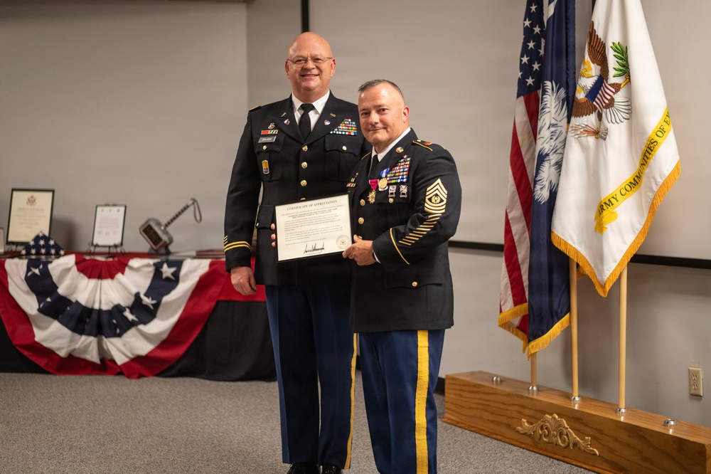 Command Sgt. Maj. Michael L. Cook Retirement Ceremony