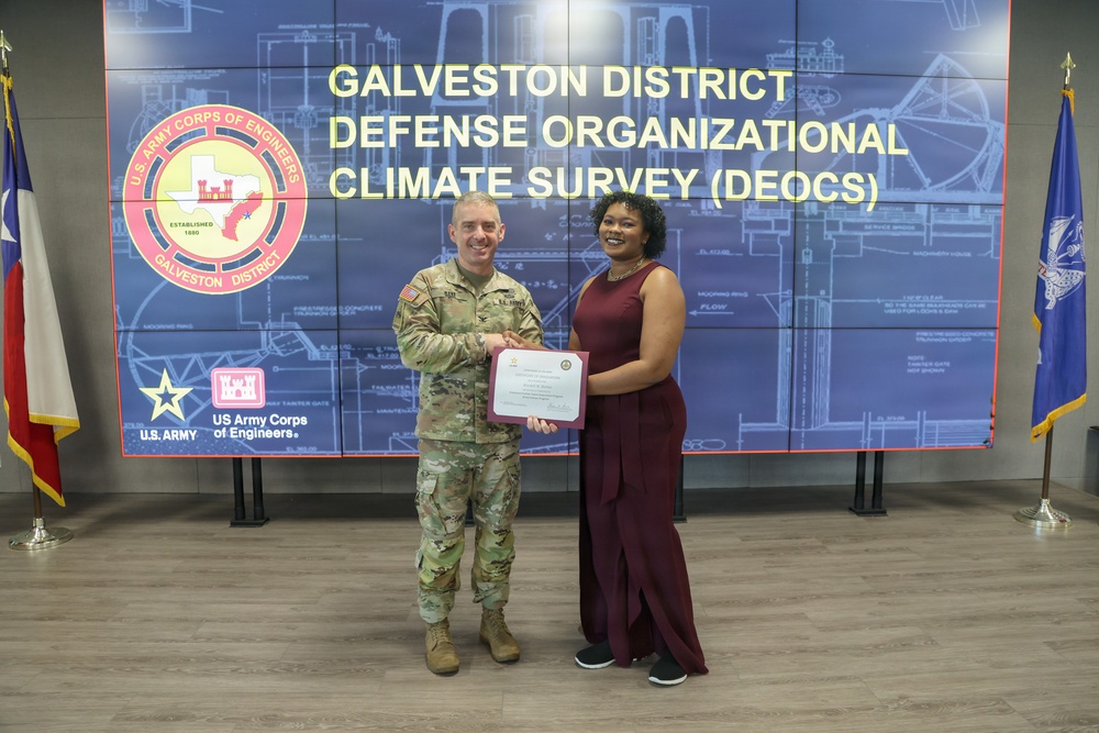 District Commander Recognizes Army Fellows Program Graduate