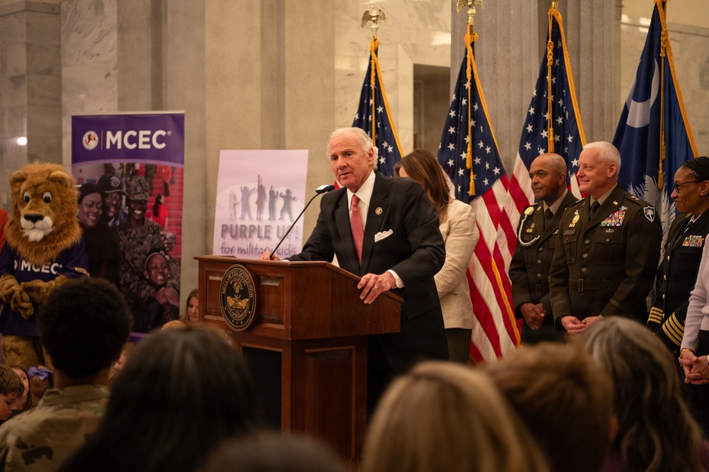 Month of the Military Child proclamation event at SC State House
