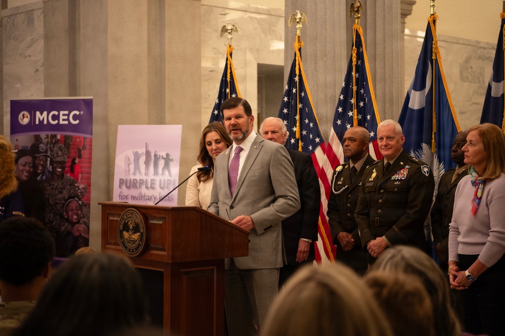 Month of the Military Child proclamation event at SC State House