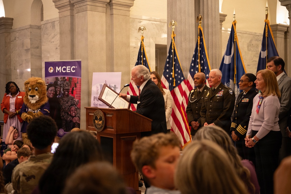 Month of the Military Child proclamation event at SC State House