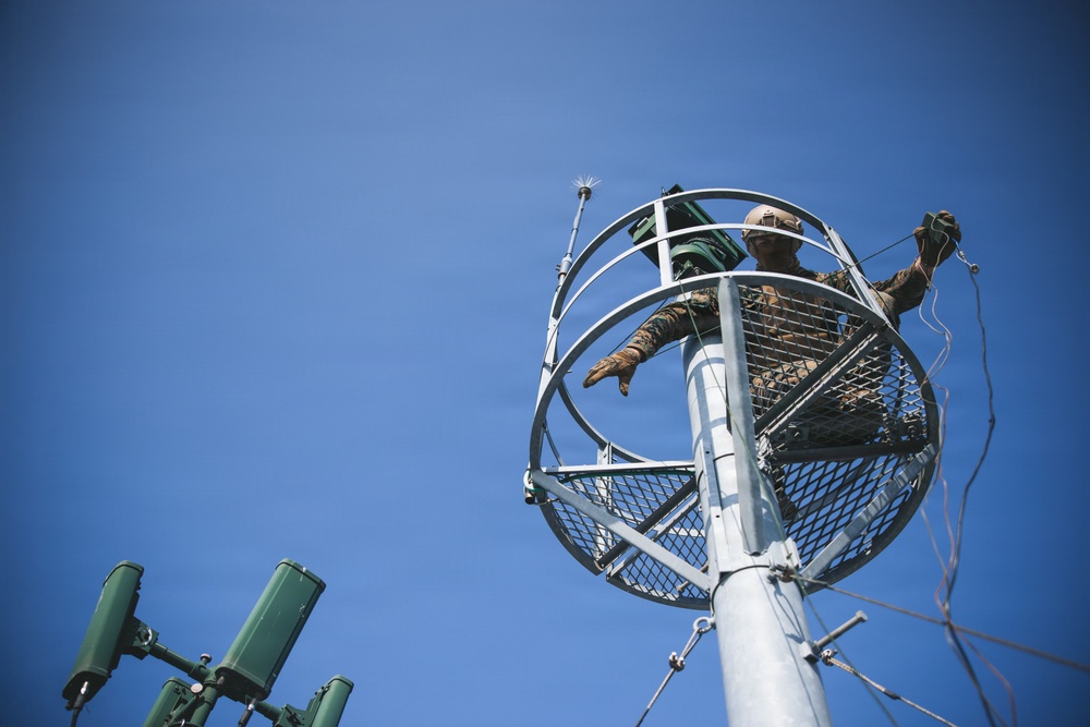 5th Air Naval Gunfire Liaison Company Marines, Republic of Korea service members conduct communications setup and weapons familiarization during Freedom Shield 26
