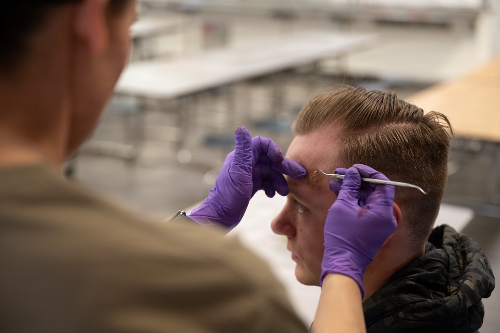 Tyndall Airmen participate during an active shooter exercise
