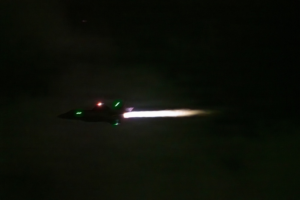 U.S. Air Force Fighters take off During Operation Epic Fury