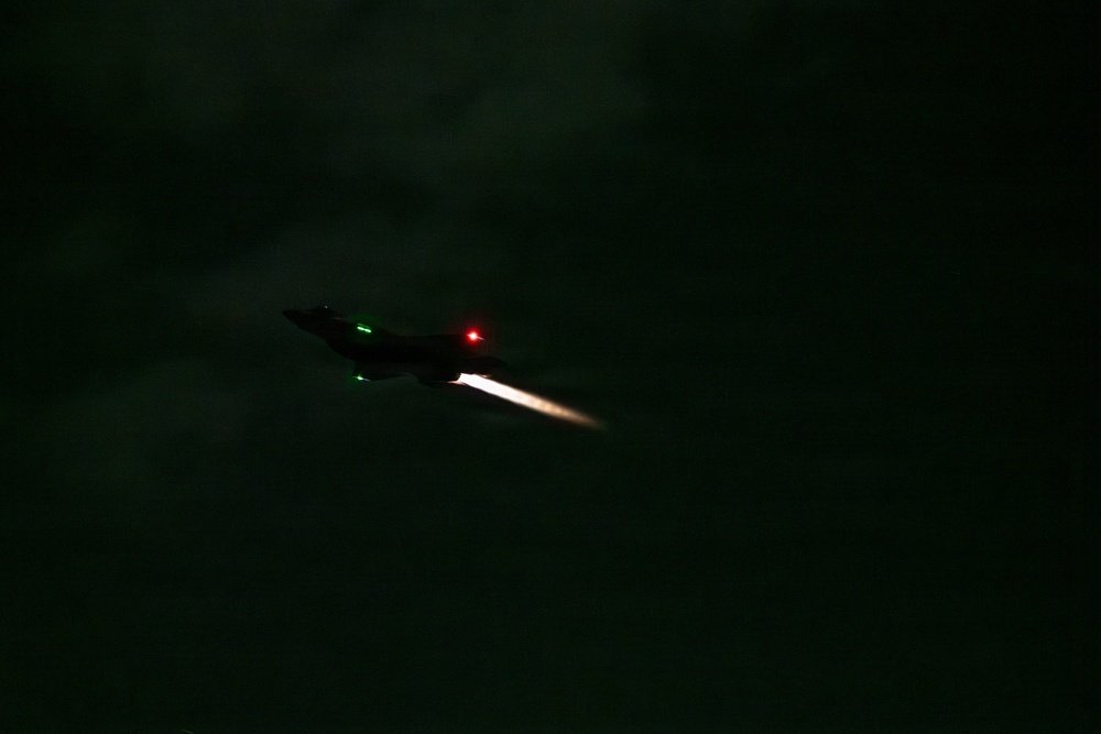 U.S. Air Force Fighters take off During Operation Epic Fury