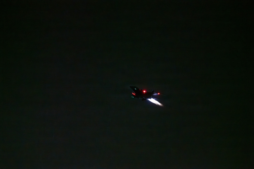 U.S. Air Force Fighters take off During Operation Epic Fury