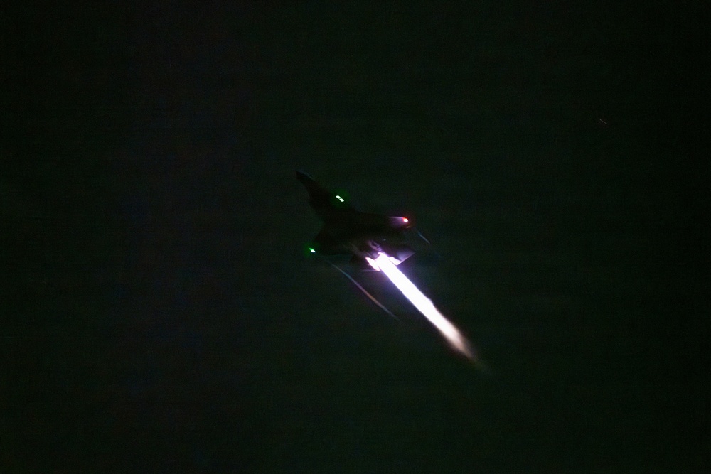 U.S. Air Force Fighters take off During Operation Epic Fury