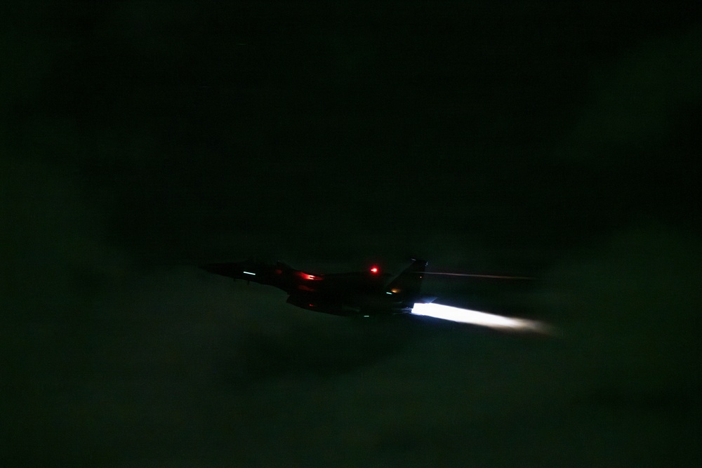 U.S. Air Force Fighters take off During Operation Epic Fury