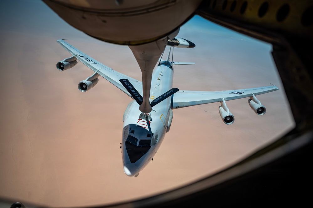 E-3 Sentry flies during Operation Epic Fury