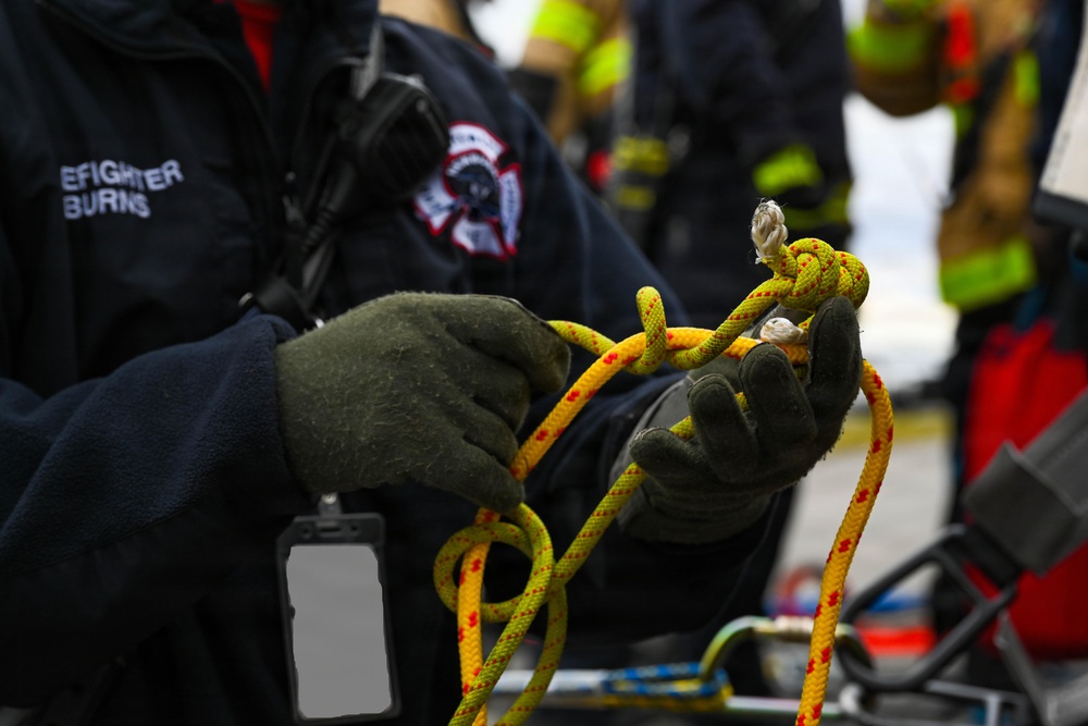 Confined space rescue training at 105 AW
