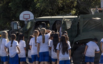 Marines with 7th ESB Participate in Middle School Career Day